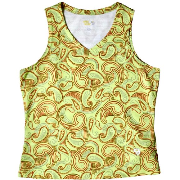 Mountain Hardwear Tops - Womens Mountain Hard Wear V-Neck Tank Top Athletic Stretch Size XS Paisley Print
